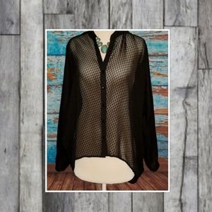 Black Sheer Top